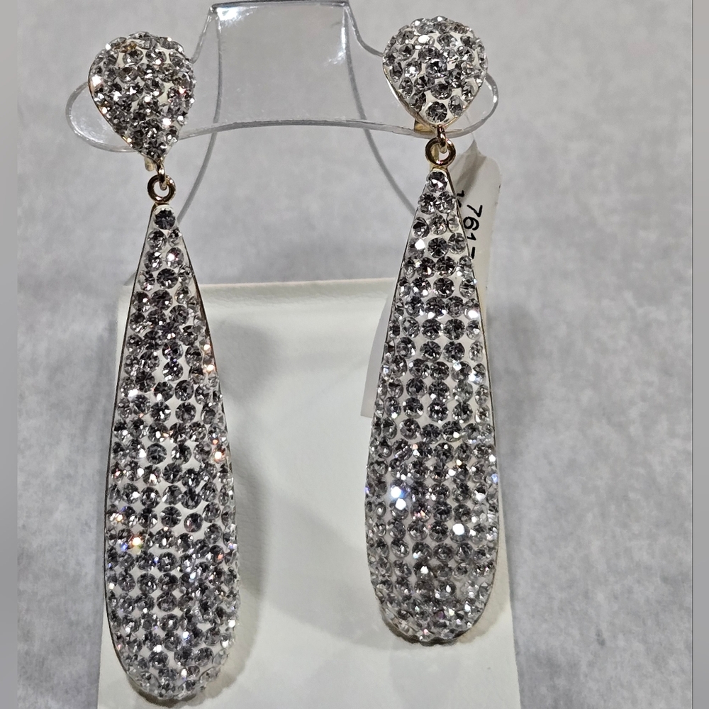 14K Gold Vermeil Crystal Earrings